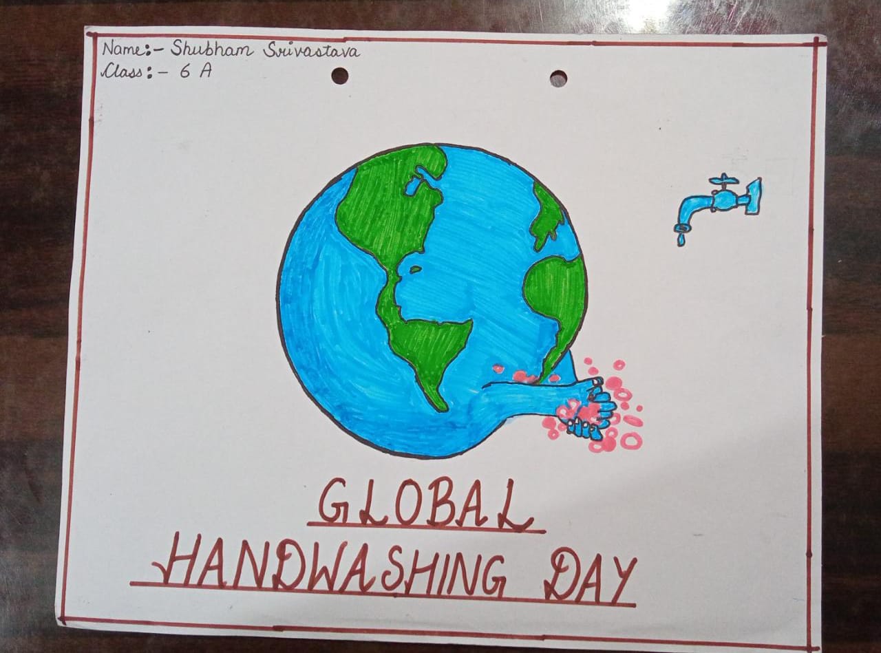 Global handwashing day concept with hand drawn globe cartoon 2 11374292  Vector Art at Vecteezy