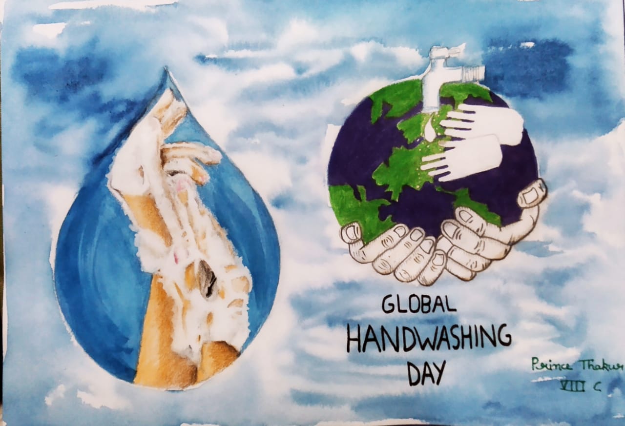 Global Handwashing Day Drawing| World Handwashing Day Poster drawing easy|  Stay Healthy drawing - YouTube